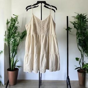 Elegant Cream  eyelet Sundress